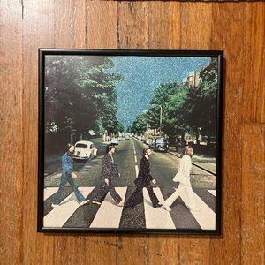 Framed Glittery Abby Road Vinyl Included